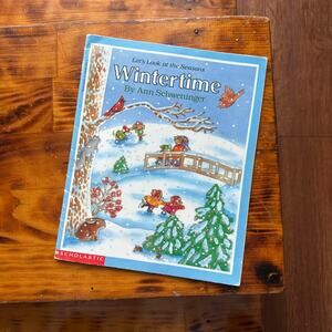 Vintage 1995 Let's Look At The Seasons Wintertime Paperback Book